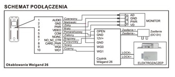 Видеодомофон ZAMEL 7'LCD VP-819B+VO811IDB 2 входа