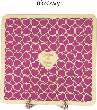 DUŻA KSIĘGA GOŚCI ślub WESELE GRAWER 96 SERDUSZEK