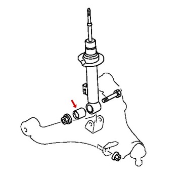 Втулка переднего амортизатора L200 KB4 MR992321