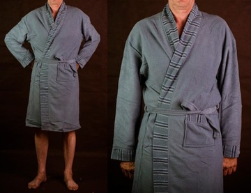 Элегантный мужской махровый халат M/L, разные ЦВЕТА