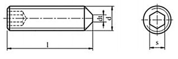 Установочный винт M16x40 с потайной головкой, черный DIN915 1 шт.