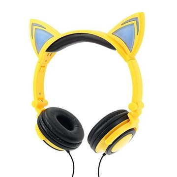 СКЛАДНЫЕ НАУШНИКИ CAT EAR СО СВЕТОДИОДНОЙ ПОДСВЕТКОЙ