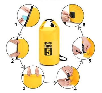 WOREK WODOODPORNY OCEAN PACK DRY BAG TORBA 10L NIEBIESKI