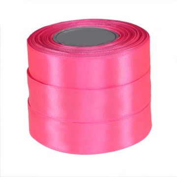 Wstążki satynowe 25 mm PINK 8039 32M ROLKA