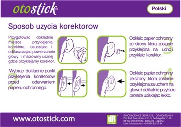 Набор из 3 корректоров Oto-Stick для оттопыренных ушей.