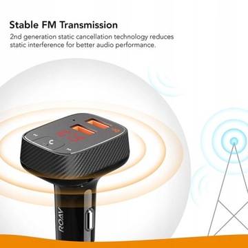 Автомобильное зарядное устройство PowerIQ USB FM-передатчик