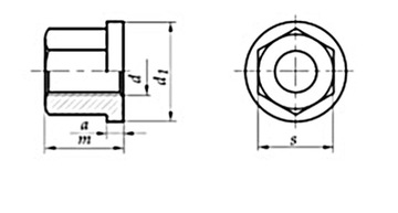 Высокая фланцевая гайка M12 DIN 6331 класс 10,9