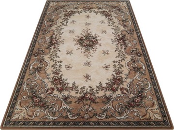 Dywan wełniany ISFAHAN DAFNE 160x240 sahara beżowy 100% wełna klasyczny