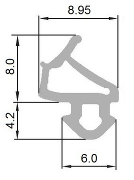 VEKA S-1127A Уплотнитель оконный, СЕРЫЙ