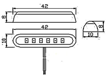 СВЕТОДИОДНАЯ ЛАМПА 6 SMD 42мм Тюнинговая неоновая лента w5w 12В 24В