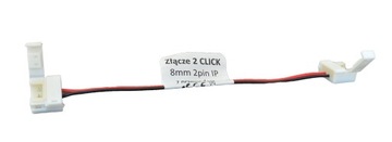 Złączka LED 8mm IP65 2pin taśma-taśma + przewód