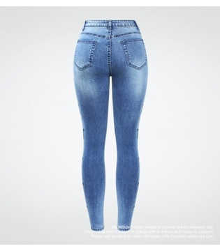 Spodnie jeansowe jeansy w gwiazdy rurki classic M