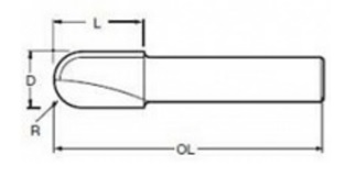 Фреза MAKITA с U-образным пазом 8MM R10 20X18MM P-78944