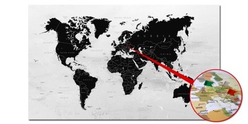 ПРОБКОВАЯ доска Карта мира со странами изображение 90x50