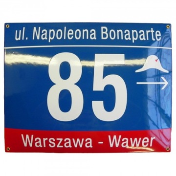 Tablica adresowa warszawska EMALIOWANA 35x45 cm