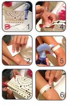 Рукав для татуировки моющийся ВОДА временный ЧЕРЕП ЧЕРЕП ЦВЕТОЧНАЯ ЦЕПЬ БОЛЬШАЯ 7