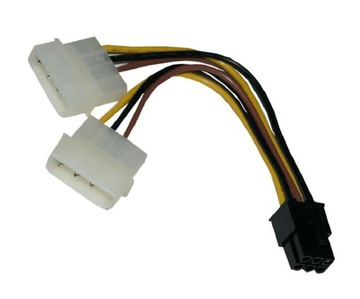 ADAPTER ZASILANIA 2x MOLEX MĘSKI / 1x PCI-E ! SXN9
