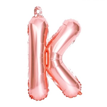 Balon Literka Litera K Urodziny Różowe Złoto 40cm