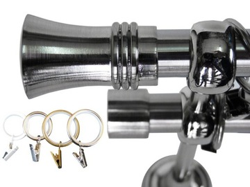 KARNISZ+CICHE KÓŁKA METAL 19/19MM PODWÓJNY 280CM