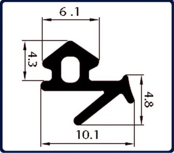 Уплотнитель оконный Veka old R Черный КВ6 (S834x)