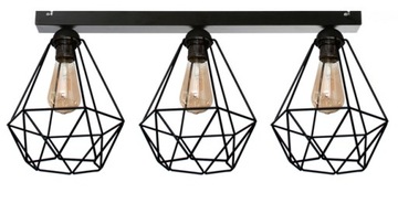 CIEKAWA Lampa sufitowa DIAMOND 3 vintage loft