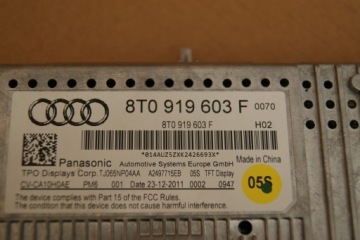 НАВИГАЦИОННЫЙ КОМПЛЕКТ AUDI Q5 8R NAVI MMI 8T0919603F