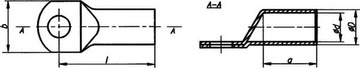 Медный кабельный наконечник M16, 120MM2, FI=15