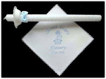 Комплект ПРИЧАСАНИЕ для ДЕВУШКИ - платок + свеча