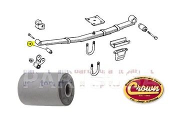 Резиновая втулка задней рессоры Jeep Cherokee 84-01
