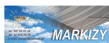 MARKIZA Eco elektryczna 500x350 szara gładka