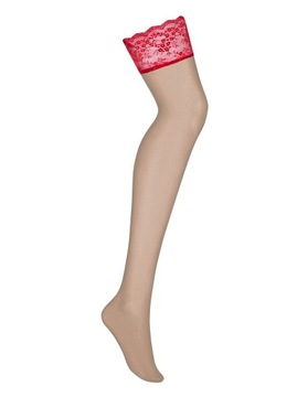 Pančuchy do pása Obsessive Lovica stockings Telovej Farby L/XL /Obsessive