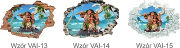 3D наклейки MOANA VAIANA на стену 100х70см