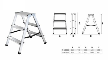 DRABINA DOMOWA TABORET PODEST DRABINKA 3 STOPNIOWA