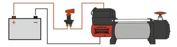 10T WYCIĄGARKA DRAGON 24V ELEKTRYCZNA WCIĄGARKA linowa lebiodka samochodowa