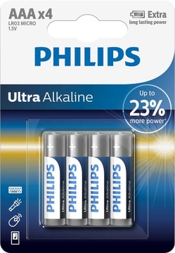 PHILIPS baterie Ultra Alkaline AAA LR3 4szt