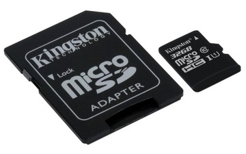 КАРТА ПАМЯТИ Kingston 32 ГБ MICRO SD C10+ АДАПТЕР