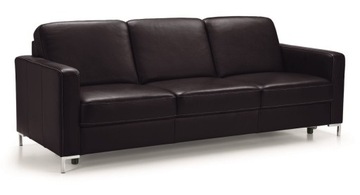 SOFA 3F BASIC ETAP SOFA SKÓRA BRĄZOWY HIT