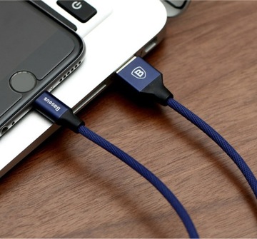 USB-кабель для Apple Lightning 8-контактный BASEUS 2.4A 1,8м прочная оплетка 180см