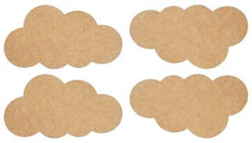 CHMURKI EKO kraft chmura 10cm X 5,5cm / 4szt