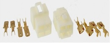 4x Konektor Ż + M 6,4mm + ŁĄCZNIK Kostka FV (2692)