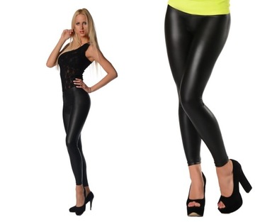 Lateksowe LEGGINSY GETRY SPODNIE LATEX roz. L/40