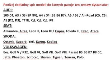 ПРОСТАВКИ 5x112 VAG PASSAT B5 B6 B7 GOLF 17мм + ВИНТЫ