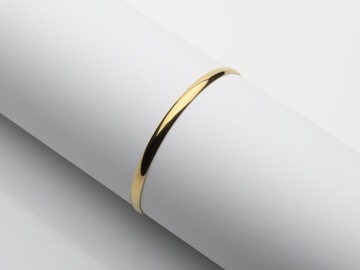 BRANSOLETA SREBRNE KOŁO, ZŁOCONA 24K + GRAWER