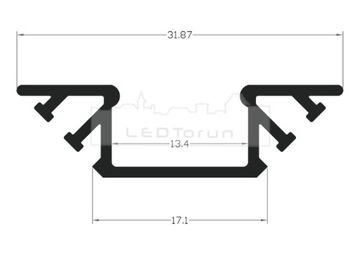 фото ориг. №13, Profile led backlight angular tech-light white p7 2m aluminum
