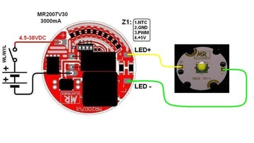 STABILIZATOR LED DRIVER SST90 XHP70 XHP50 XP-G XM-L 350-5000mA