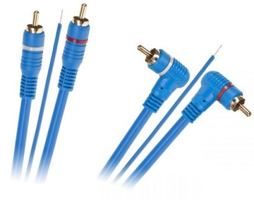 KABEL CINCH - RCA x2 + STEROWANIE 5m - KĄTOWY