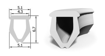 Uszczelka do okien okna okienna KA-50 Biała