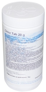 CHLOR TAB TABLETKI DO DEZYNFEKCJI BASEN 20g 1kg