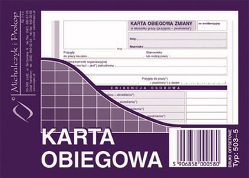 Karta obiegowa offset Michalczyk i Prokop A6 40 kartek 503-5