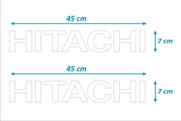 НАКЛЕЙКИ НАКЛЕЙКИ - HITACHI - 2 шт. - БЕЛЫЕ